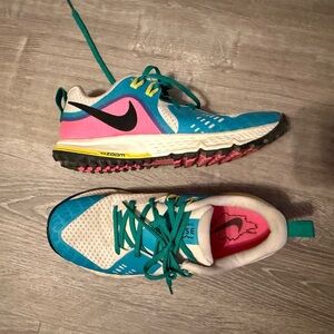 Nike Blue and Pink Sneakers